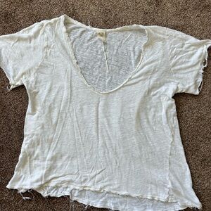 White Free People T-Shirt